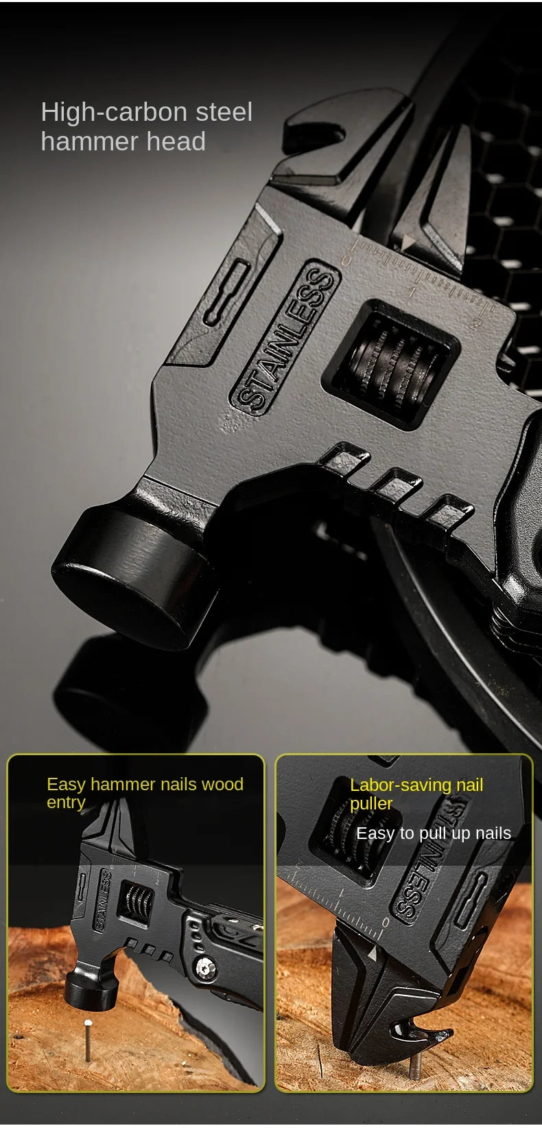 Heko Home™ 7-in-1 Multifunctional Wrench Pliers Hammer Tool